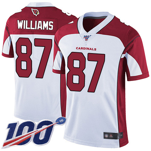 Arizona Cardinals Limited White Men Maxx Williams Road Jersey NFL Football #87 100th Season Vapor Untouchable
